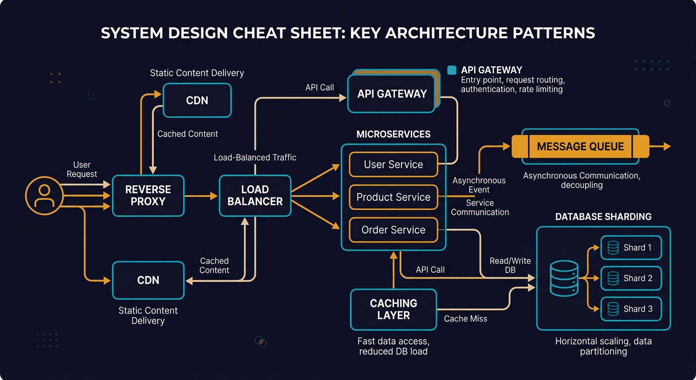 A cheat sheet for system designs