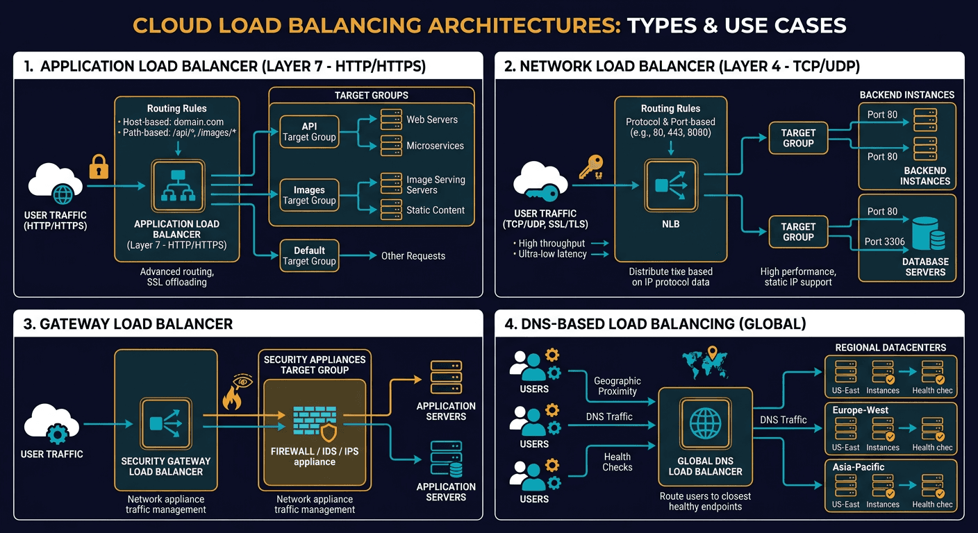 Cloud Load Balancer Cheat Sheet diagram