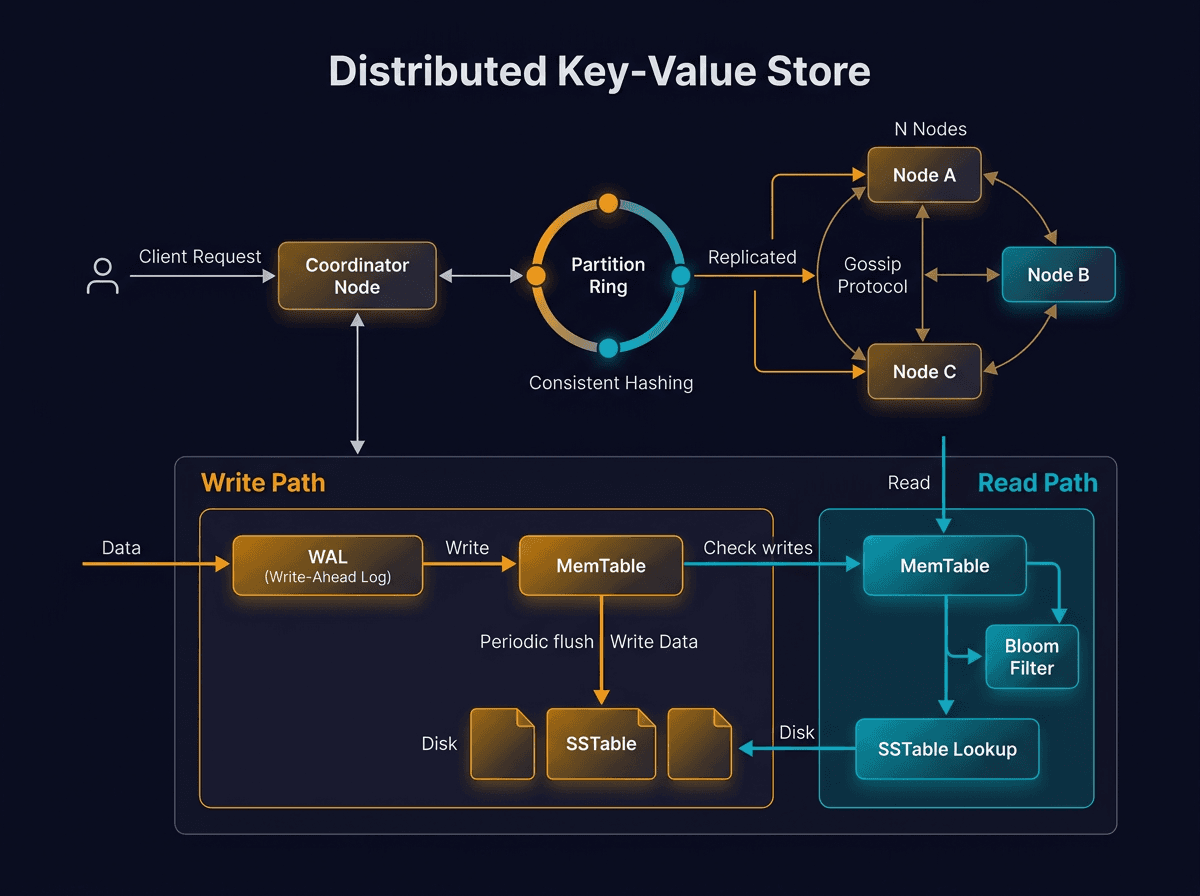 Design a Distributed Key-Value Store diagram