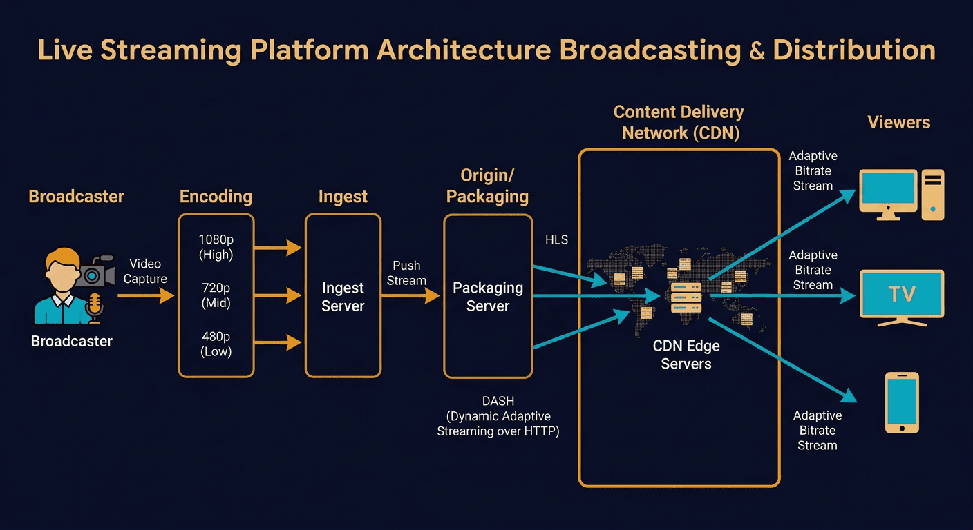 How do live streaming platforms like YouTube Live, TikTok Live, or Twitch work? ​