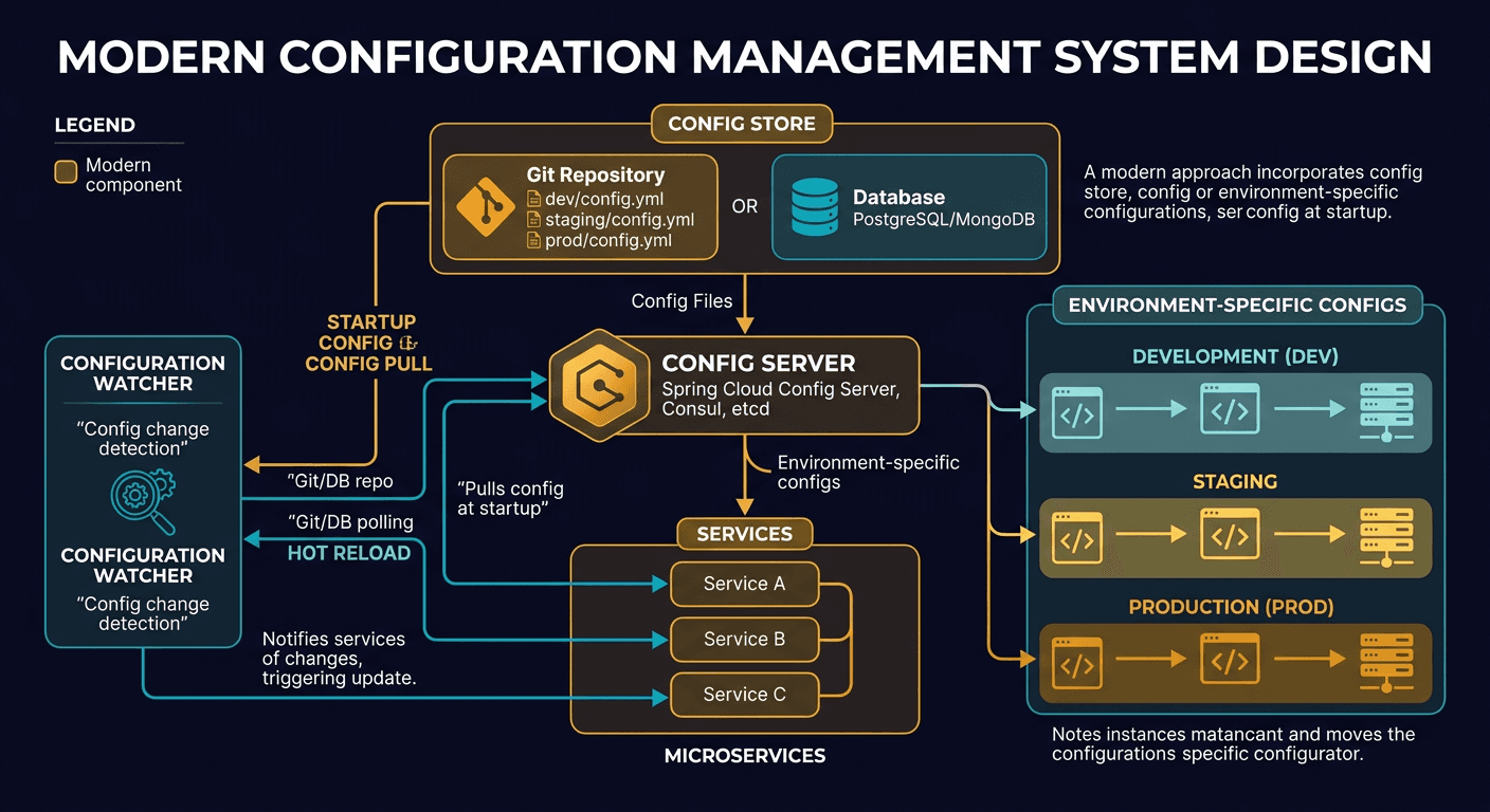 How do we manage configurations in a system diagram