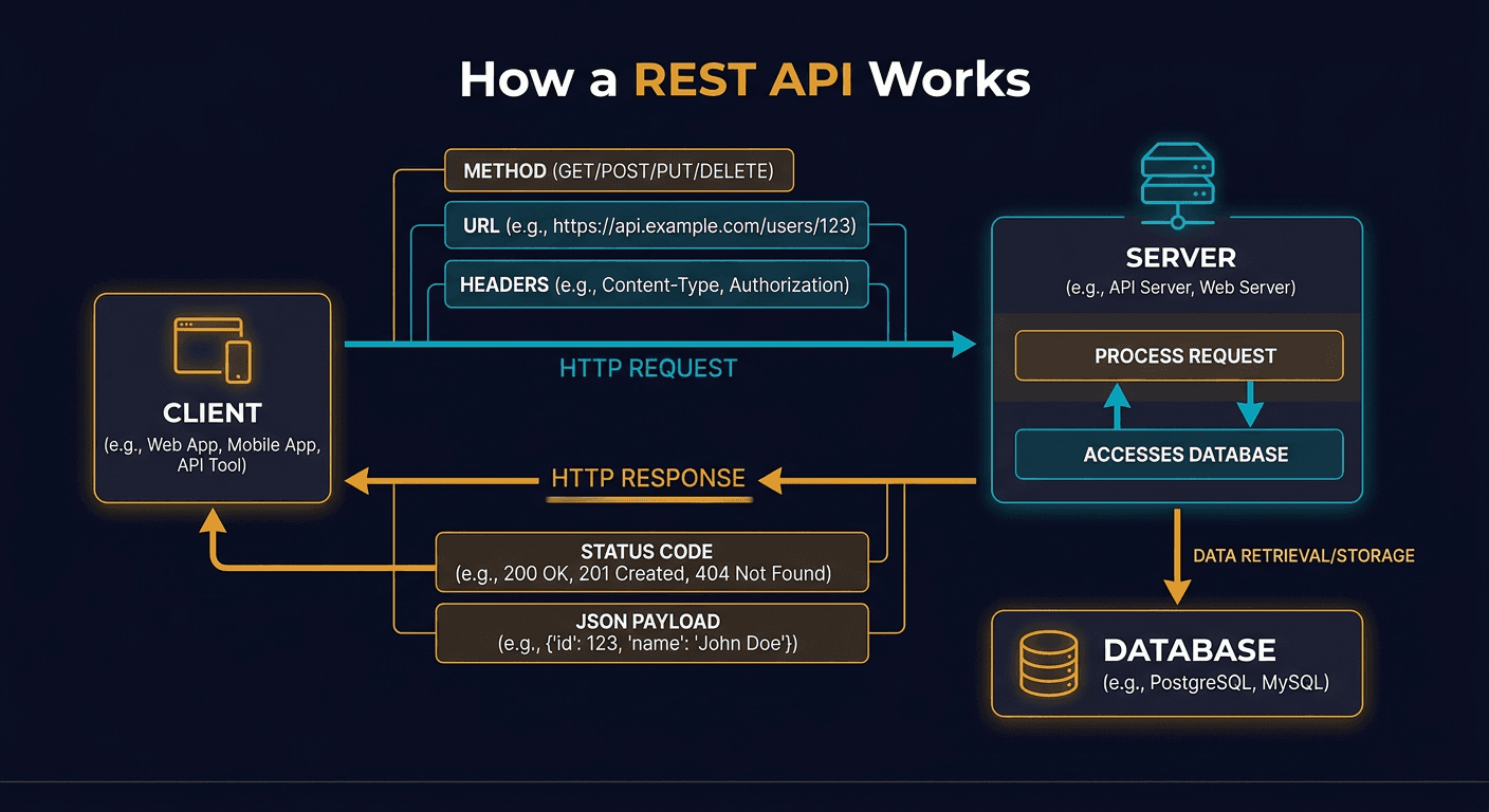 How does REST API work diagram