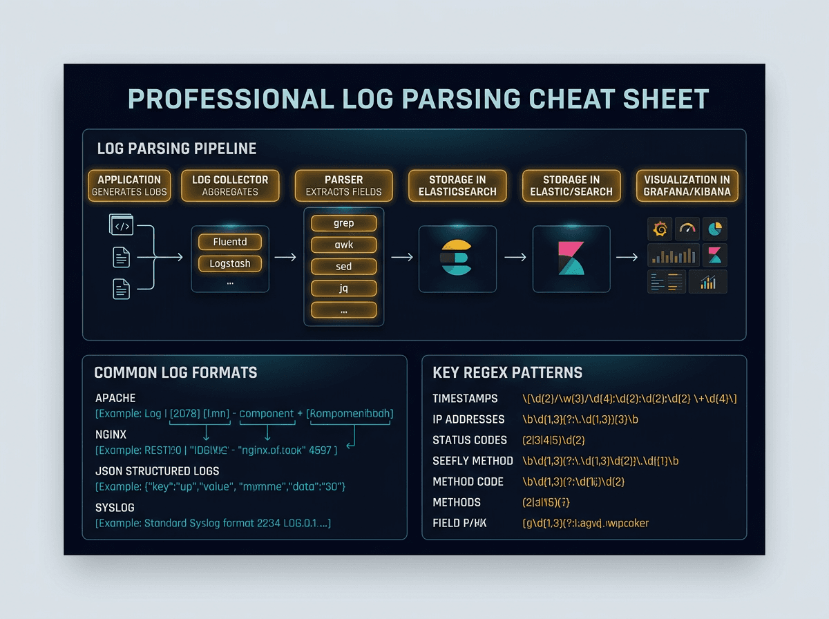 Log Parsing Cheat Sheet diagram