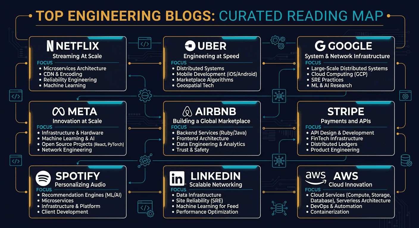 There are over 1,000 engineering blogs. Here are my top 9 favorites diagram