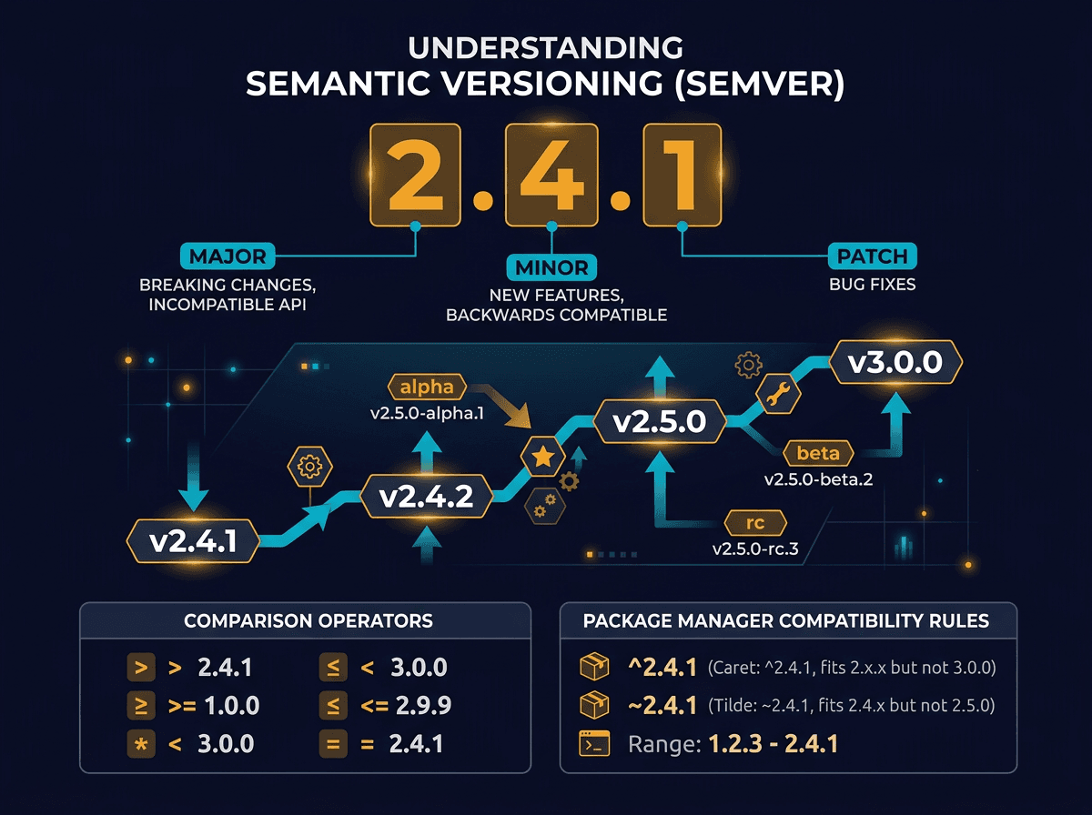 What do version numbers mean diagram