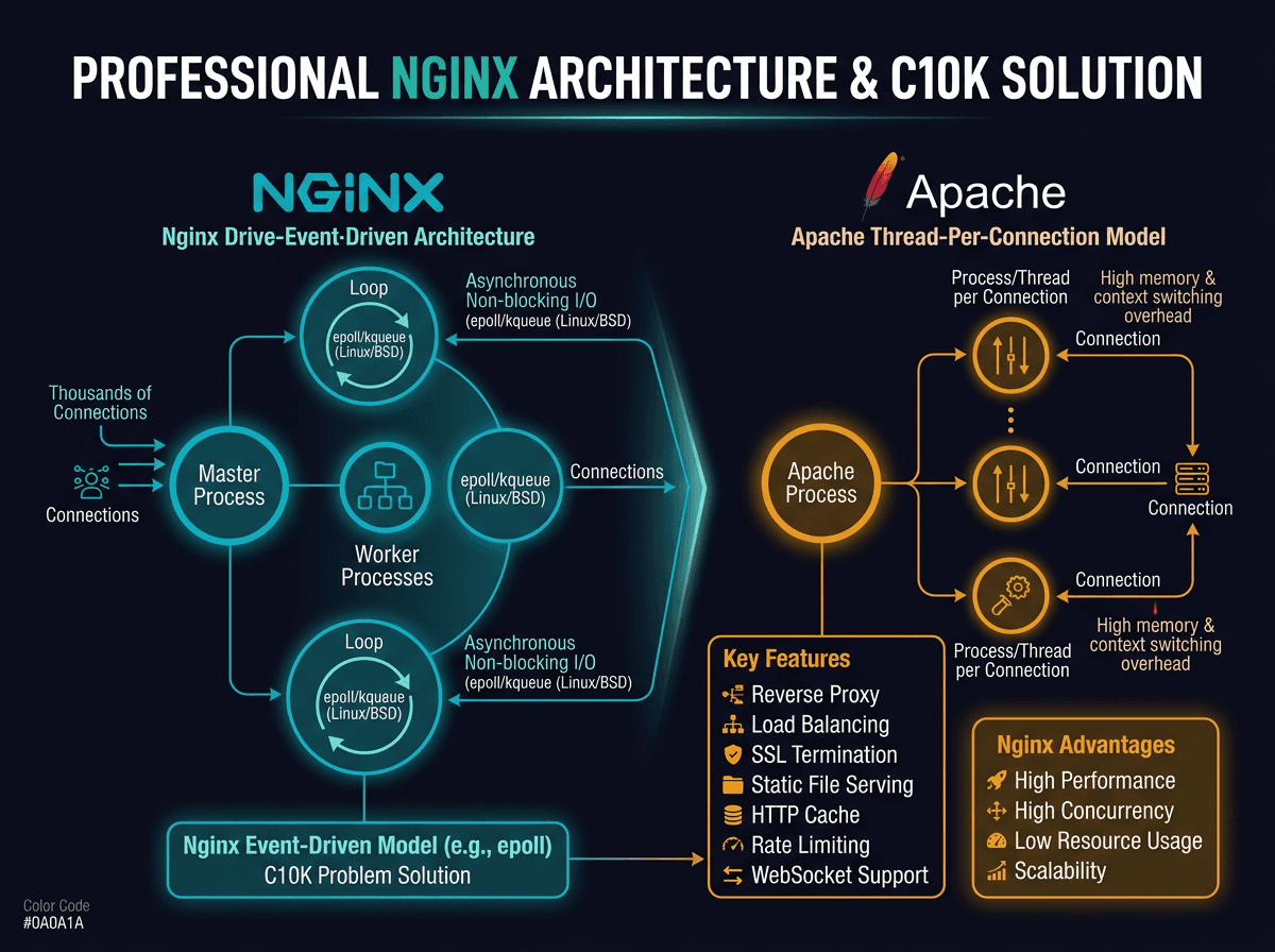 Why is Nginx so popular diagram