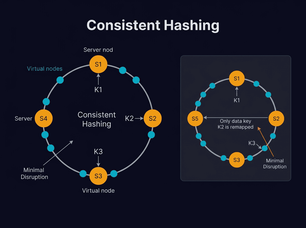 Consistent Hashing diagram