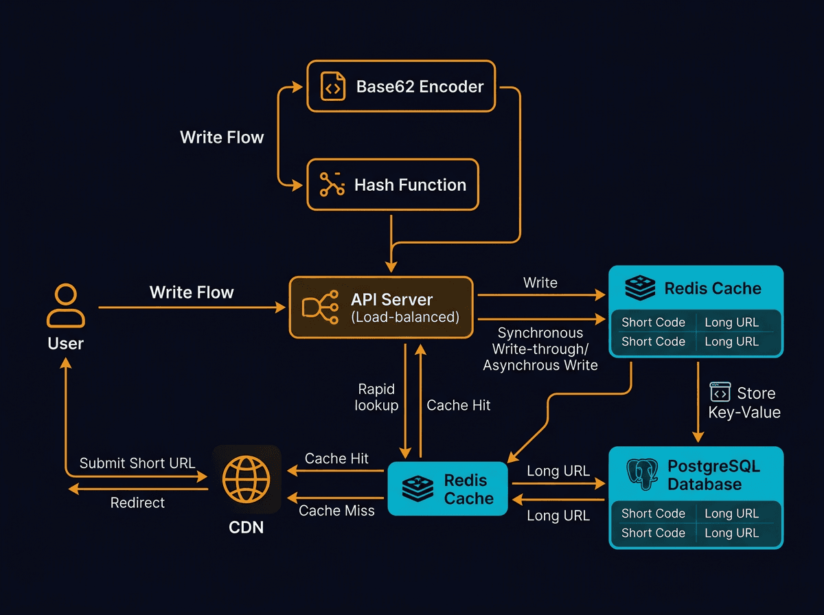 Design a URL Shortener diagram