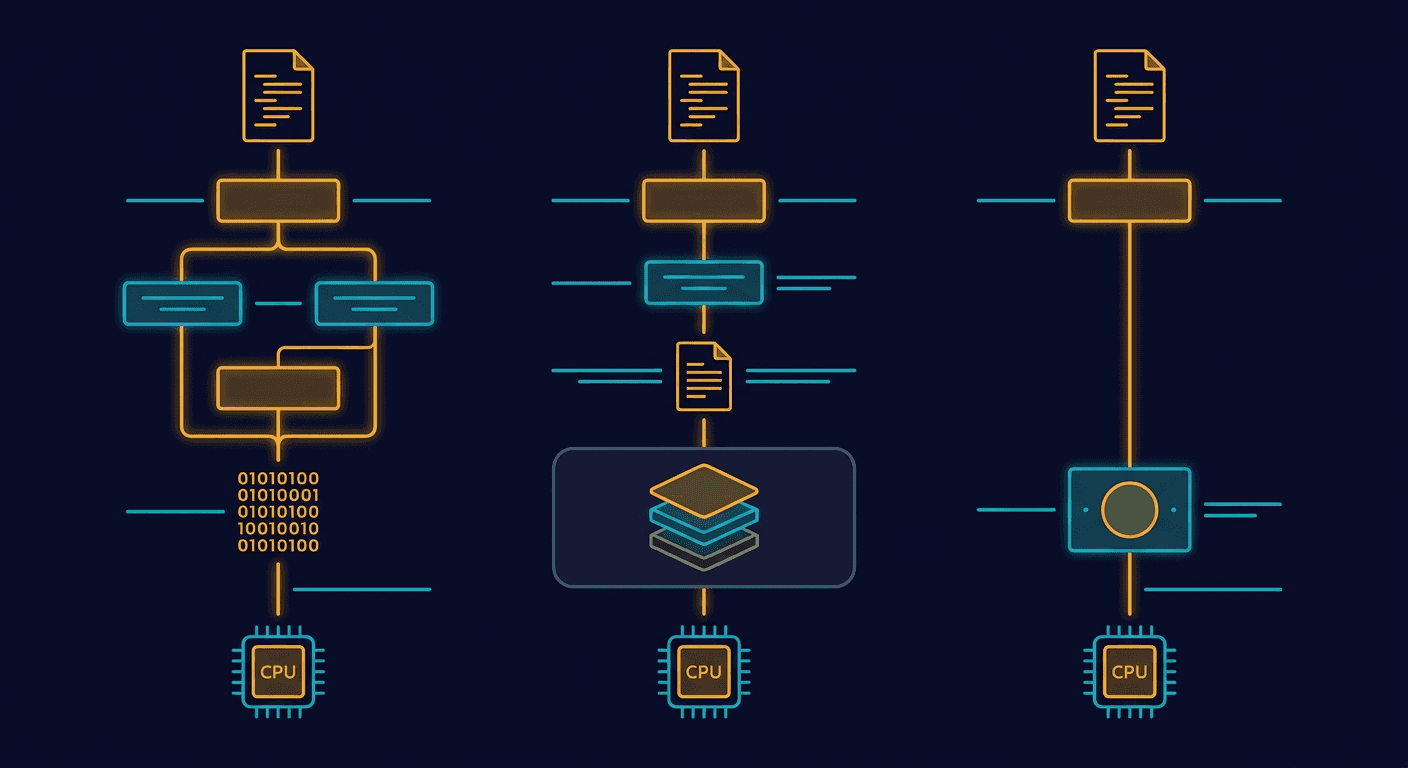 How Do C++, Java, Python Work diagram
