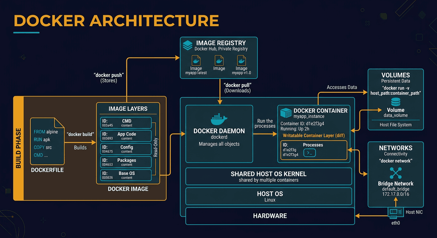 How does Docker work diagram