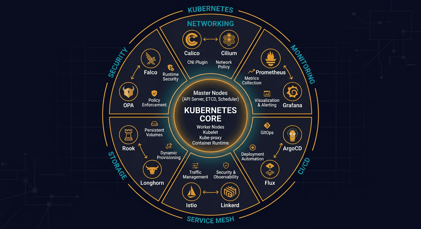 Kubernetes Tools Stack Wheel diagram