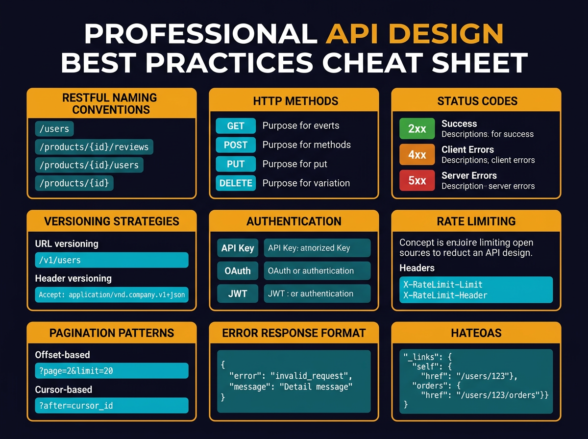 A cheat sheet for API designs - System Design