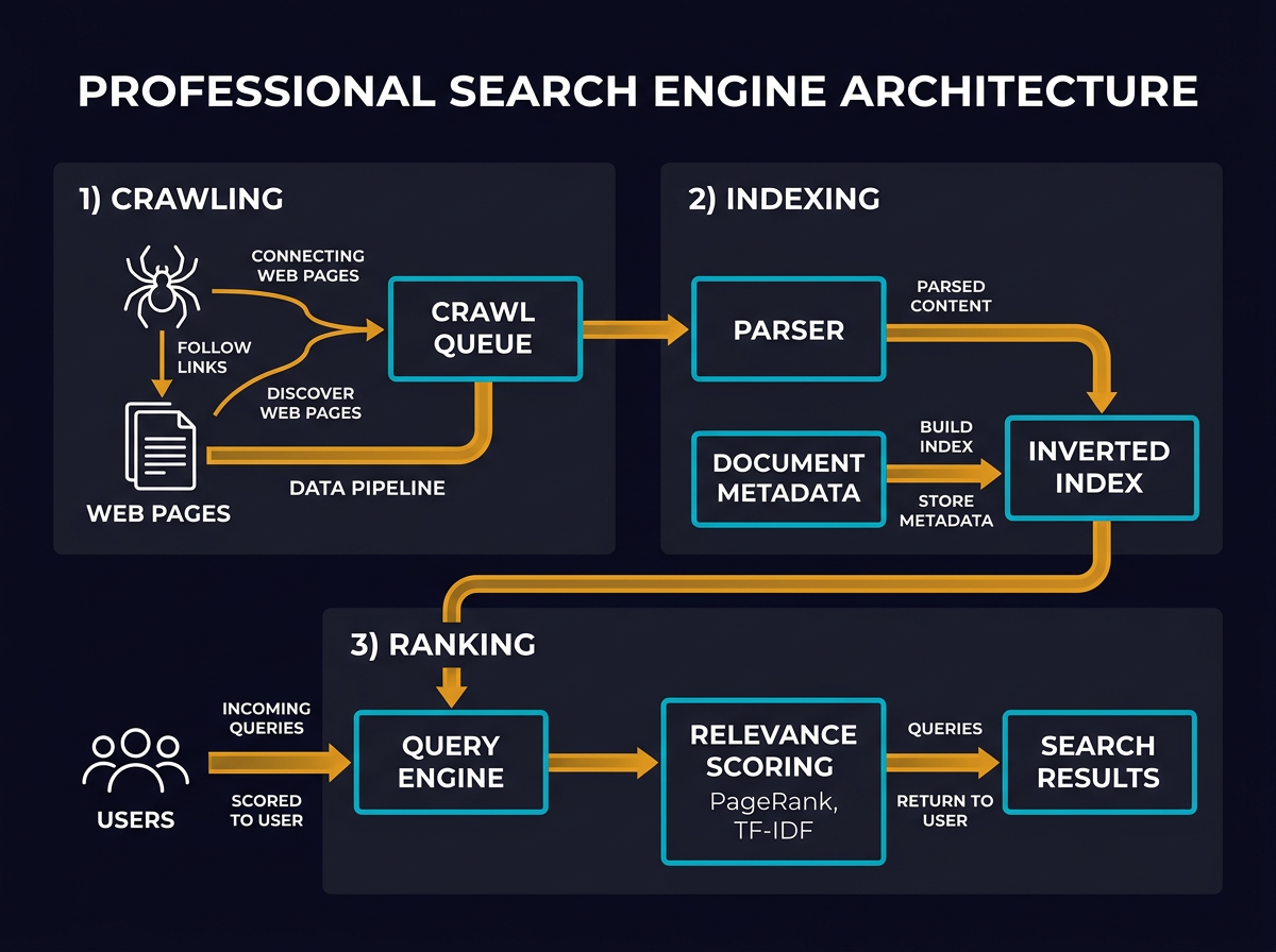 Search Engine Operating How do Search Engines really Work - System Design