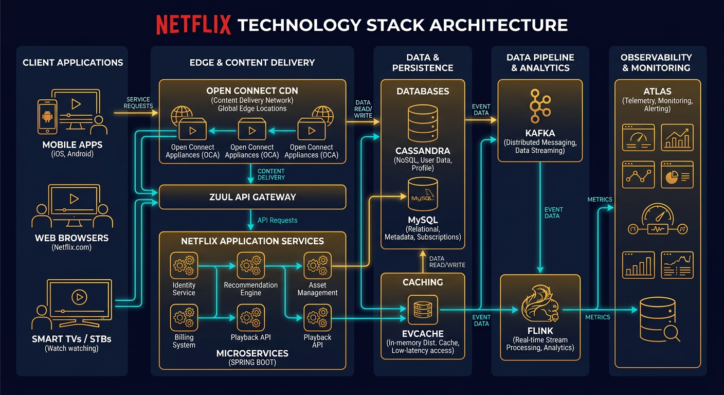 Netflix's Tech Stack - System Design