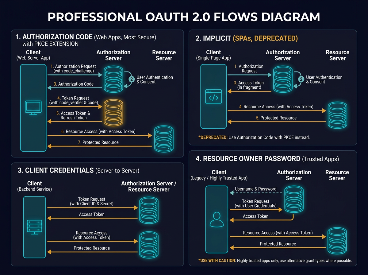 OAuth 2.0 Flows - System Design