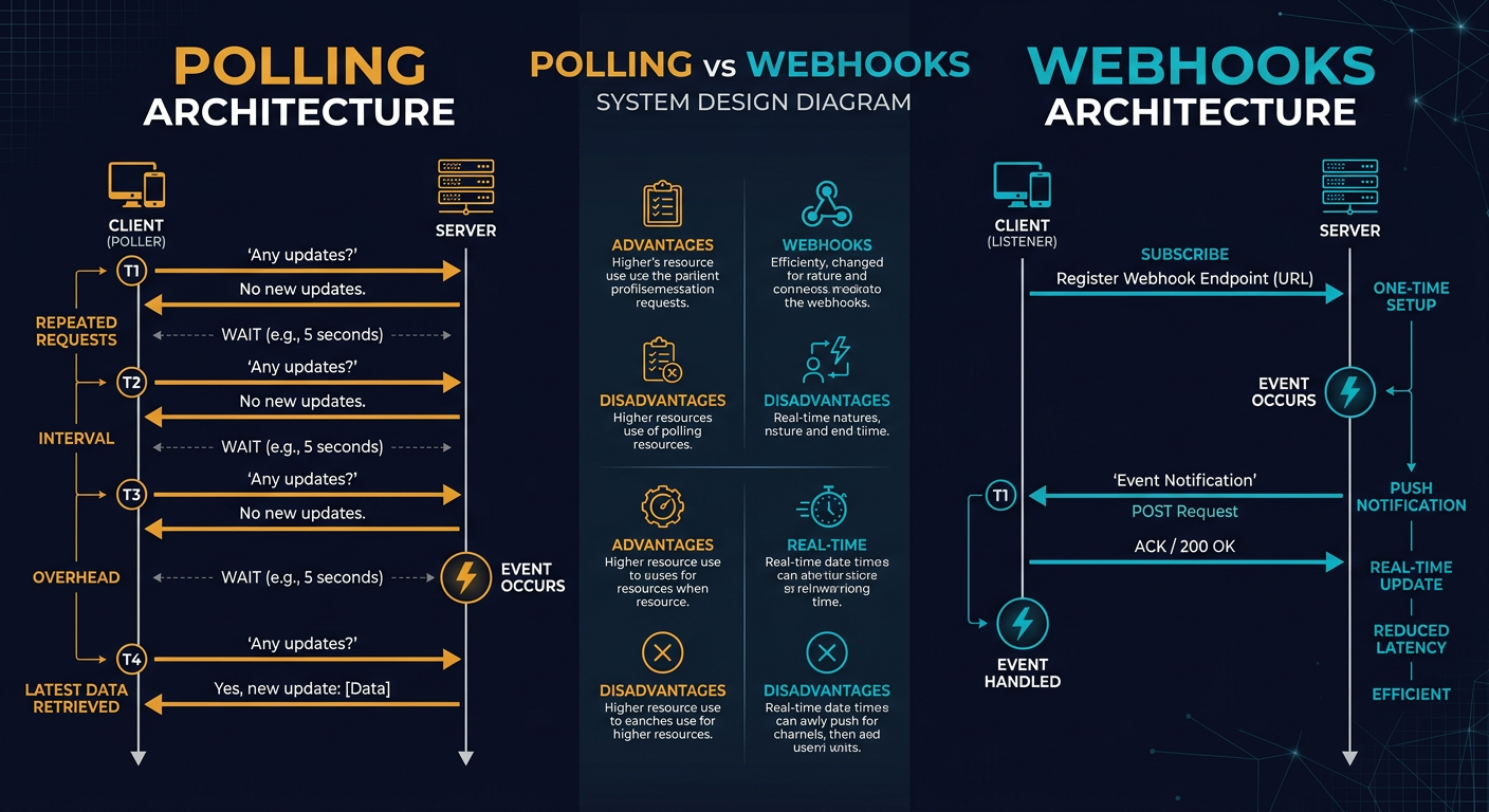 Polling Vs Webhooks - System Design