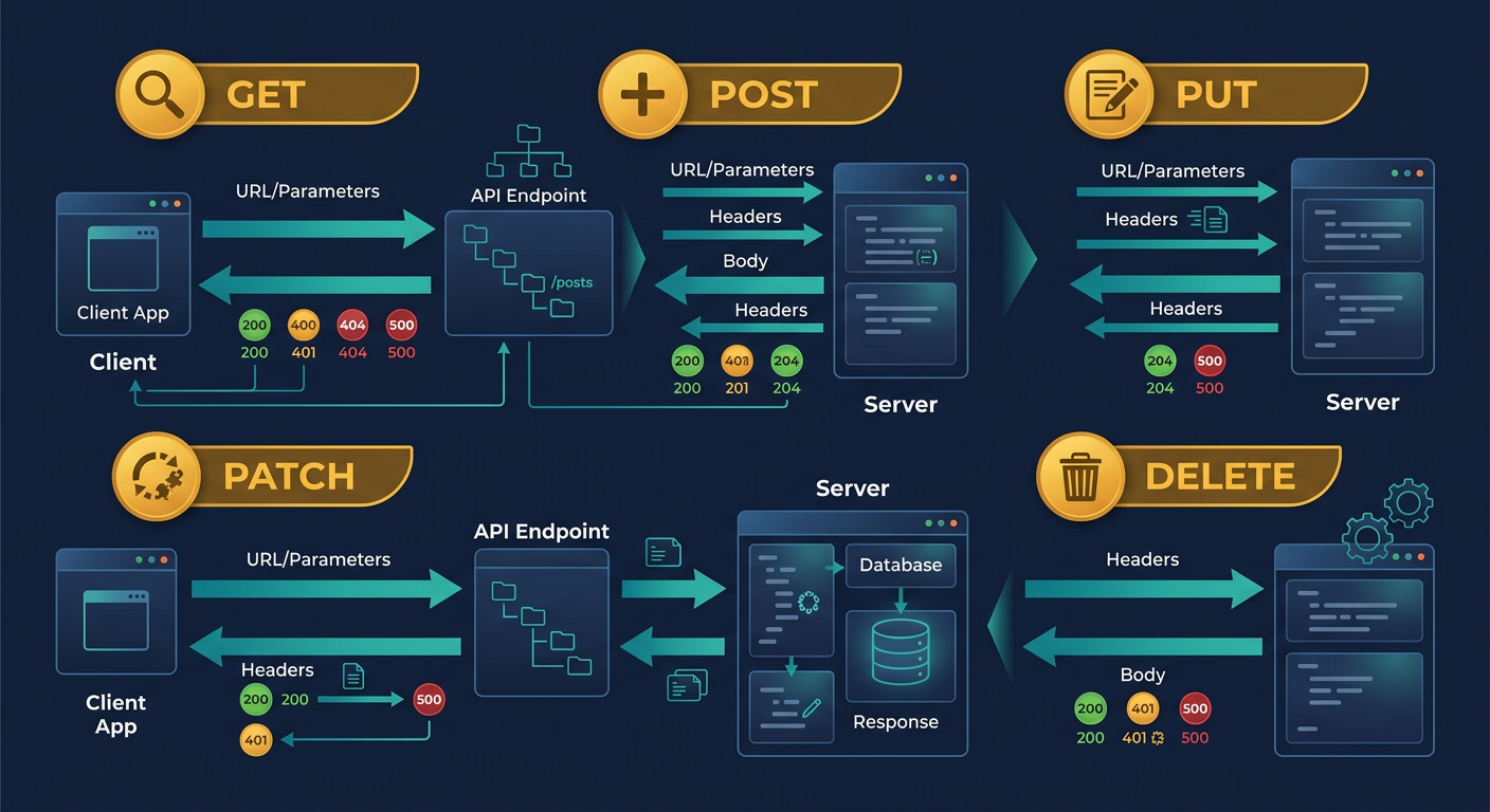 how rest apis work: a beginner's guide - lightswitch... REST API Cheatsheet - System Design