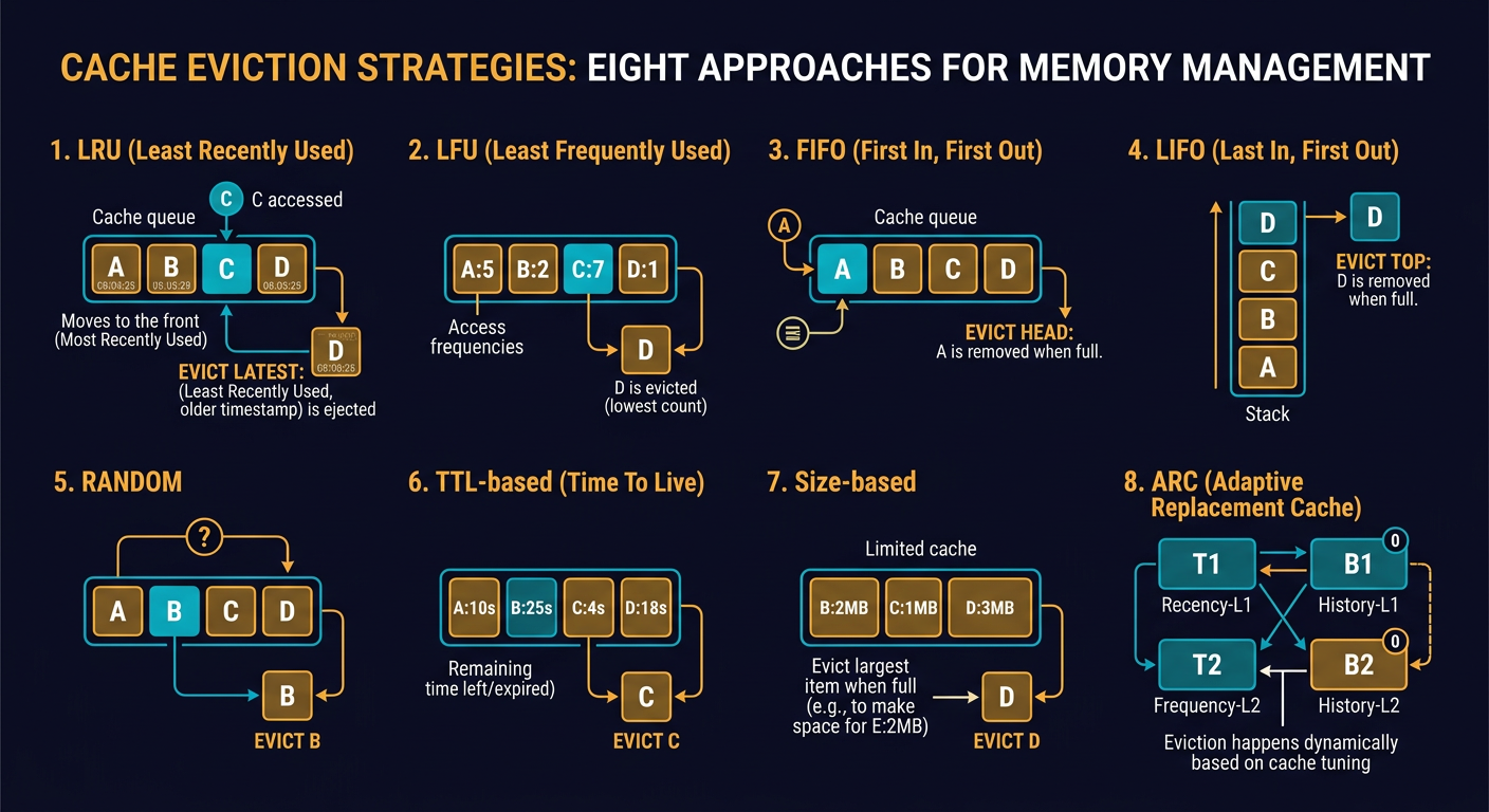 Cacheset Eviction Top 8 Cache Eviction Strategies - System Design