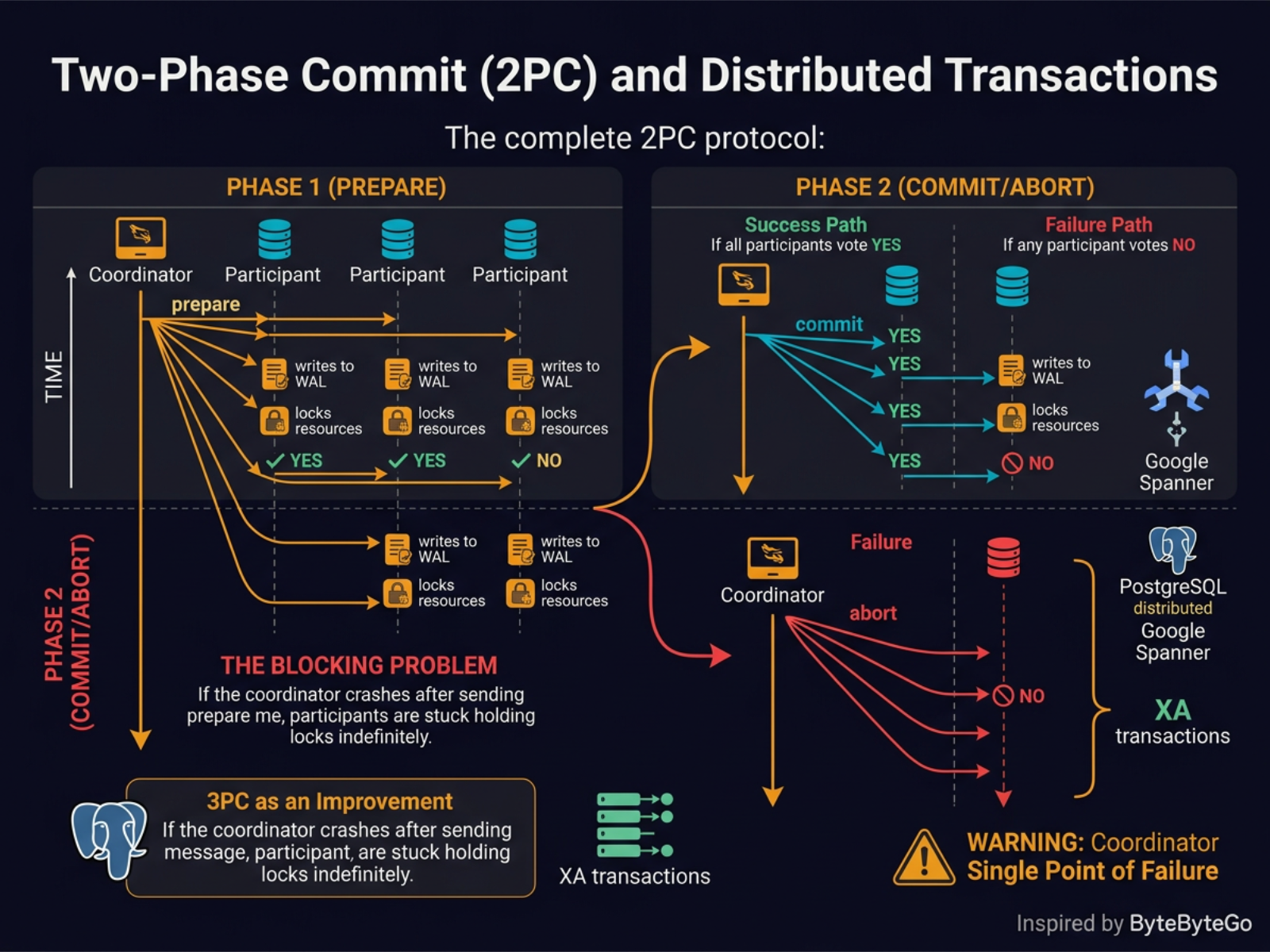 Two-Phase Commit and Distributed Transactions - System Design