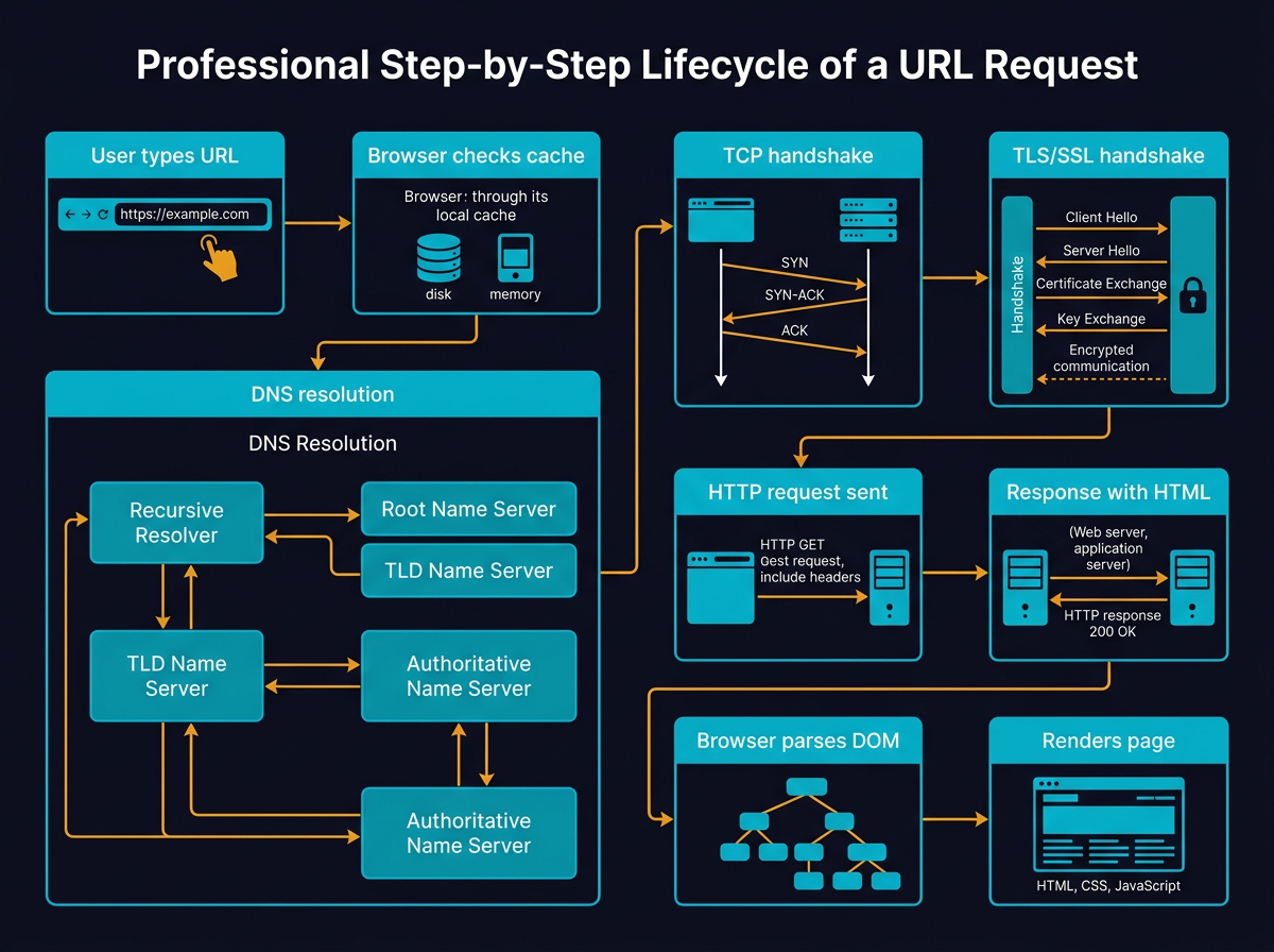 What happens when you type a URL into your browser - System Design